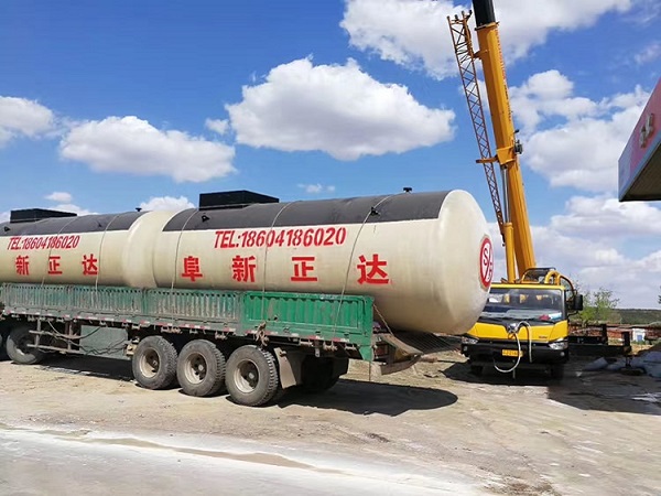 石化北堿鍋加油站改造為SF雙層油罐，阜新正達(dá)油罐網(wǎng)架